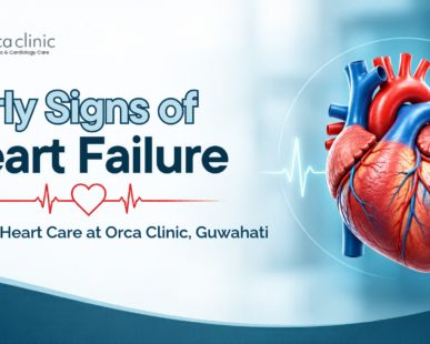 Introduction: Recognising the Early Signs of Heart Failure Heart failure is a serious medical condition that develops when the heart cannot pump blood effectively enough to meet the body's needs. It does not necessarily mean that the heart has stopped working. Instead, the heart may become weak, stiff, or unable to fill and pump blood efficiently. Recognising the early signs of heart failure is essential for timely diagnosis, appropriate treatment, and better long-term health outcomes. Symptoms may develop gradually and are sometimes mistaken for normal ageing, stress, or a lack of physical fitness. However, persistent breathlessness, unusual tiredness, swelling in the legs, and difficulty lying flat while sleeping should never be ignored. At Orca Clinic, Guwahati, patients can consult Dr. Shilpi Lahoty, a qualified cardiologist with advanced training in cardiology and interventional cardiology, for evaluation of heart-related symptoms and cardiovascular health concerns. Whether you are experiencing unexplained fatigue, have high blood pressure, or want to understand your risk of heart disease, timely consultation with a qualified heart specialist can help identify potential problems before they become more serious. What Are the Early Signs of Heart Failure? Heart failure can affect people differently depending on its cause, severity, and progression. Some people experience symptoms during physical activity, while others may develop symptoms even when resting. Understanding the warning signs can help you recognise when professional medical evaluation is necessary. 1. Shortness of Breath Breathlessness is one of the most common early signs of heart failure. You may notice that climbing stairs, walking short distances, or performing everyday activities leaves you unusually breathless. Some people also experience difficulty breathing when lying flat or wake up suddenly at night feeling short of breath. These symptoms may occur when fluid accumulates in or around the lungs. Although breathlessness can have several causes, persistent or unexplained symptoms should be evaluated by a healthcare professional. 2. Persistent Fatigue and Weakness Feeling unusually tired despite getting enough sleep can sometimes indicate an underlying heart problem. When the heart cannot circulate blood effectively, muscles and other organs may receive less oxygen-rich blood than they need. This can make ordinary activities feel more exhausting than usual. If you frequently experience weakness, reduced stamina, or unexplained tiredness, consider consulting a qualified heart related doctor in Guwahati for an appropriate assessment. 3. Swelling in the Feet, Ankles, or Legs Swelling in the lower limbs, known as oedema, can occur when fluid accumulates in the body. You may notice that your shoes feel tighter, your ankles appear swollen, or your legs retain fluid towards the end of the day. Although swelling may result from other medical conditions, new or worsening swelling accompanied by breathlessness or fatigue requires medical attention. 4. Rapid or Irregular Heartbeat An unusually fast heartbeat, fluttering sensation, or irregular rhythm may indicate a heart rhythm problem. Certain arrhythmias can contribute to heart failure, while heart failure itself may be associated with abnormal heart rhythms. If palpitations occur repeatedly or are accompanied by chest discomfort, dizziness, or breathlessness, seek medical assessment. 5. Persistent Cough or Wheezing A persistent cough, particularly when lying down, may sometimes be associated with fluid congestion caused by heart failure. Some individuals may also experience wheezing or difficulty breathing at night. These symptoms can also occur with asthma, respiratory infections, and other lung conditions. A medical evaluation is important to determine the underlying cause. 6. Difficulty Sleeping While Lying Flat Some people with heart failure find it difficult to breathe comfortably when lying flat and need extra pillows to sleep. Others may wake during the night gasping for air and feel better after sitting upright. These symptoms should not be dismissed as ordinary sleep disturbances, particularly when accompanied by swelling or reduced exercise tolerance. 7. Sudden Weight Gain An unexpected increase in body weight over a short period may indicate fluid retention rather than an increase in body fat. For people diagnosed with heart failure, monitoring weight regularly can help identify changes that require medical attention. Follow the monitoring plan recommended by your healthcare professional, and report sudden weight changes or increasing swelling promptly. What Causes Heart Failure? Heart failure can develop because of several cardiovascular conditions that damage the heart muscle or affect its ability to pump or fill with blood. Common causes and contributing conditions include: • Coronary artery disease: Reduced blood supply to the heart muscle can impair its function. • High blood pressure: Uncontrolled hypertension can make the heart work harder over time. • Previous heart attack: Damage to heart muscle may reduce pumping efficiency. • Heart valve disorders: Damaged or abnormal valves can affect blood flow through the heart. • Cardiomyopathy: Diseases affecting the heart muscle can interfere with normal function. • Abnormal heart rhythms: Certain persistent rhythm disturbances can weaken the heart. • Diabetes and obesity: These conditions increase cardiovascular risk. • Congenital heart conditions: Some structural problems present from birth may contribute to heart failure. Identifying the underlying cause is an important part of developing an appropriate treatment plan. When Should You Consult a Cardiologist? You should consider consulting a cardiologist if you experience persistent breathlessness, unexplained fatigue, swelling in your legs, recurrent palpitations, or a noticeable reduction in your ability to perform everyday activities. People with diabetes, high blood pressure, high cholesterol, a history of heart disease, or a family history of cardiovascular problems may also benefit from appropriate cardiovascular risk assessment. Seek emergency medical care immediately if you experience severe or sudden breathlessness, chest pain or pressure, fainting, or other symptoms suggesting a heart attack or another serious cardiac emergency. Do not wait for a routine appointment. Early evaluation can help determine whether symptoms are related to heart failure or another medical condition. Meet Dr. Shilpi Lahoty: Cardiologist at Orca Clinic, Guwahati Choosing a qualified cardiologist is an important step towards understanding and managing your heart health. Dr. Shilpi Lahoty is a cardiologist associated with Orca Clinic in Guwahati. Her academic qualifications and additional training support her work in cardiovascular evaluation and heart care. Educational Qualifications According to her published professional profile, Dr. Shilpi Lahoty has completed the following qualifications: • MBBS: Guwahati Medical College and Hospital (GMCH), Guwahati. • MD in Medicine: Postgraduate medical training at GMCH, Guwahati. • DM in Cardiology: Dr. D. Y. Patil Medical College, Pune. • Fellowship Training in Interventional Cardiology: Humanitas Research Hospital, Milan, Italy. Her advanced training in cardiology and interventional cardiology provides a foundation for evaluating cardiovascular conditions and helping patients understand appropriate diagnostic and treatment options. A Patient-Focused Approach to Heart Care Effective cardiac care involves more than identifying symptoms. It requires understanding a patient's medical history, lifestyle, existing health conditions, and individual risk factors. At Orca Clinic, the goal of a cardiac consultation is to help patients understand their symptoms, review relevant investigations, and receive appropriate guidance based on their clinical needs. Patients looking for a heart related doctor in Guwahati can consult a qualified cardiologist to discuss concerns such as chest discomfort, high blood pressure, irregular heartbeats, and possible symptoms of heart failure. Learn more about Dr. Shilpi Lahoty on her official cardiologist profile. How Is Heart Failure Diagnosed? Diagnosing heart failure generally involves reviewing symptoms, medical history, physical examination findings, and appropriate investigations. Depending on the patient's condition, a cardiologist may recommend the following tests. Electrocardiogram (ECG) An ECG records the electrical activity of the heart. It can help identify abnormal rhythms and provide information about certain heart conditions. Echocardiography (ECHO) An echocardiogram uses ultrasound to examine the heart's structure, movement, valves, and pumping function. It is an important investigation when heart failure is suspected. Blood Tests Blood tests may help assess overall health, kidney function, and other factors. Tests such as BNP or NT-proBNP may be used to support the assessment of suspected heart failure. Chest X-Ray A chest X-ray may help identify an enlarged heart or signs of fluid congestion in the lungs. Additional Cardiac Investigations Depending on the suspected cause, further investigations may include Holter monitoring, a stress test, or coronary artery assessment. Not every patient requires every test. The appropriate investigations depend on symptoms, examination findings, and clinical judgement. Heart Failure Treatment and Management Heart failure treatment depends on its underlying cause, severity, and the patient's overall health. Treatment may involve prescription medications, management of associated conditions, lifestyle adjustments, and regular follow-up. Some patients may require specialised procedures or implanted cardiac devices. Medication and Medical Monitoring Depending on the type of heart failure, doctors may prescribe medications that improve outcomes, reduce symptoms, or help manage fluid retention. Patients should take medicines exactly as prescribed and should not stop or change treatment without consulting their doctor. Managing Blood Pressure and Diabetes Controlling blood pressure, blood glucose, and cholesterol can help reduce cardiovascular risk and may be an important part of heart failure management. Regular monitoring and appropriate treatment can help prevent further complications. Heart-Healthy Lifestyle Changes A heart-healthy lifestyle may include: • Following a balanced, nutritious diet. • Limiting salt when advised by your doctor. • Maintaining a healthy weight. • Avoiding smoking and tobacco. • Engaging in appropriate physical activity under medical guidance. • Taking prescribed medications consistently. • Attending recommended follow-up appointments. People with diagnosed heart failure should discuss fluid intake, exercise, and dietary restrictions with their healthcare professional because recommendations vary between individuals. Finding the Right Cardiac Care in Guwahati People searching online for cardiac centers in Guwahati often want reliable medical guidance, appropriate diagnostic facilities, and access to qualified cardiac specialists. When selecting a cardiac care provider, consider the doctor's qualifications, experience relevant to your condition, available diagnostic services, referral arrangements, and the clarity of the treatment plan. At Orca Clinic, Dr. Shilpi Lahoty provides cardiology consultations for patients seeking evaluation and guidance regarding heart health. The clinic's cardiac services include evaluation supported by investigations such as ECG, ECHO, Holter monitoring, and treadmill testing, when clinically appropriate. Patients requiring advanced procedures, hospital admission, or emergency treatment may need referral to a suitably equipped hospital or specialised cardiac centre. Looking for a Medica Cardiologist in Guwahati? Patients searching for a Medica cardiologist in Guwahati may be comparing different hospitals, clinics, and specialists before deciding where to seek care. The right choice depends on your symptoms, the expertise required, diagnostic facilities, accessibility, and whether you need routine consultation or hospital-based treatment. If you are considering Orca Clinic, you can review Dr. Shilpi Lahoty's qualifications and consultation information before arranging an appointment. For emergencies, seek immediate care at the nearest appropriate emergency department rather than waiting for a scheduled consultation. Who Is a Famous Cardiologist in Guwahati? Many patients search for a famous cardiologist in Guwahati when looking for someone to evaluate heart symptoms or provide guidance on an existing diagnosis. Instead of relying only on popularity, consider recognised medical qualifications, relevant clinical expertise, communication, and whether the doctor can provide the care your condition requires. Dr. Shilpi Lahoty holds an MBBS, MD in Medicine, and DM in Cardiology, with additional fellowship training in interventional cardiology in Milan, Italy. Patients can use these published qualifications as part of their decision when considering a cardiology consultation at Orca Clinic. How to Choose the Best Heart Surgeon of Guwahati People searching for the best heart surgeon of Guwahati should understand the difference between a cardiologist and a cardiac surgeon. A cardiologist evaluates and treats heart conditions through medical management and appropriate cardiac procedures within their expertise. A cardiac surgeon specialises in operations involving the heart and related structures. Dr. Shilpi Lahoty is a cardiologist, not a cardiac surgeon. Patients who require heart surgery should consult an appropriately qualified cardiac surgeon at a suitably equipped hospital. A cardiologist may help evaluate the condition and coordinate a referral when surgery is indicated. Choosing the right specialist for the specific medical problem is more important than selecting a doctor based solely on a search ranking. Why Consider Orca Clinic for a Cardiology Consultation? Orca Clinic offers access to cardiology consultation in Christian Basti, Guwahati, with Dr. Shilpi Lahoty. Patients can seek medical guidance regarding heart-related symptoms, cardiovascular risk factors, and appropriate investigations. The clinic aims to support informed decisions through patient-focused consultations, relevant diagnostic assessment, and guidance based on individual needs. Whether you are concerned about possible early signs of heart failure or want a preventive heart health evaluation, discussing your concerns with a qualified cardiologist is a practical first step. Book Your Heart Consultation at Orca Clinic Do not ignore persistent breathlessness, unexplained fatigue, leg swelling, or other symptoms that may indicate a heart problem. If you are searching for a qualified cardiologist in Guwahati, you can contact Orca Clinic to enquire about an appointment with Dr. Shilpi Lahoty. Clinic: Orca Clinic Doctor: Dr. Shilpi Lahoty, Cardiologist Address: 1D, 1st Floor, Looby D, Supreme Towers, Near Silkalay, Christian Basti, Guwahati – 781006 Phone: +91-9864306066 Email: clinicorca@gmail.com Website: https://clinicorca.com/ Early assessment, an accurate diagnosis, and appropriate treatment can make an important difference in managing cardiovascular conditions. If you notice symptoms that concern you, seek medical advice rather than waiting for them to worsen. Frequently Asked Questions (FAQs) 1. What are the early signs of heart failure? Common early signs include breathlessness during activity, persistent fatigue, swelling in the feet or ankles, difficulty lying flat, rapid weight gain due to fluid retention, and reduced exercise tolerance. Symptoms should be assessed by a healthcare professional. 2. Can heart failure develop without obvious symptoms? Yes. Some people have mild or gradual symptoms that may be overlooked. Others may have underlying heart dysfunction before noticing significant problems. Medical assessment is important when risk factors or concerning symptoms are present. 3. When should I see a cardiologist for possible heart failure? Consult a cardiologist if you experience persistent breathlessness, unexplained fatigue, swelling, or a decline in your ability to perform daily activities. Severe breathlessness or chest pain requires emergency medical attention. 4. Who is Dr. Shilpi Lahoty at Orca Clinic? Dr. Shilpi Lahoty is a cardiologist associated with Orca Clinic, Guwahati. Her published qualifications include MBBS, MD in Medicine, and DM in Cardiology, along with fellowship training in interventional cardiology at Humanitas Research Hospital, Milan, Italy. 5. What tests can help diagnose heart failure? Depending on the symptoms, investigations may include ECG, echocardiography, blood tests such as BNP or NT-proBNP, and chest X-ray. Additional tests may be recommended according to the suspected cause. 6. Can heart failure be treated? Yes. Treatment may include prescription medications, management of underlying conditions, lifestyle adjustments, monitoring, and specialised procedures when required. The treatment plan depends on the type and severity of heart failure. 7. How can I find cardiac centers in Guwahati? Compare medical qualifications, relevant expertise, diagnostic facilities, referral arrangements, and access to emergency care. Choose a centre appropriate for your condition and the type of evaluation or treatment you need. 8. How do I choose a famous cardiologist in Guwahati? Consider recognised qualifications, experience relevant to your condition, communication, and access to appropriate investigations. Popularity alone does not establish whether a doctor is the right specialist for your medical needs. 9. Is a cardiologist the same as the best heart surgeon of Guwahati? No. A cardiologist specialises in evaluating and managing heart conditions, while a cardiac surgeon performs operations on the heart and related structures. Patients who need surgery should consult a qualified cardiac surgeon at an appropriately equipped hospital. 10. How can I book an appointment with Dr. Shilpi Lahoty? You can contact Orca Clinic at +91-9864306066 or email clinicorca@gmail.com to enquire about appointment availability. The clinic is located in Christian Basti, Guwahati. Please confirm current consultation timings directly with the clinic.